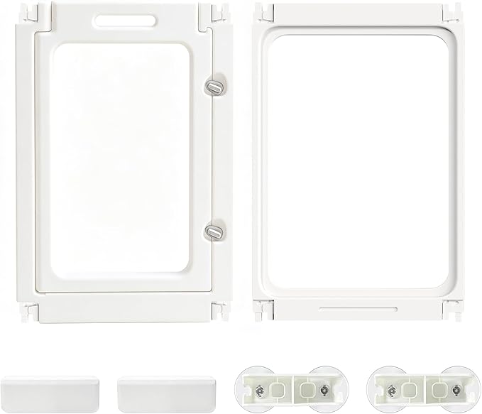 Jalove Acrylic Indoor Dog Playpen for Small and Medium Dogs, 24 inch, 2 Panels, Includes 1 Gate & 1 Panel, White