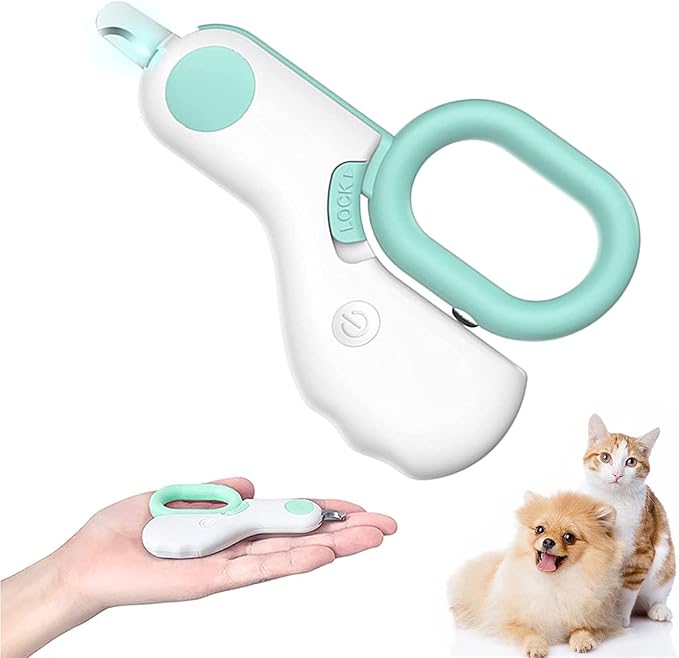 Small Animals Nail Clippers with LED Lights to Avoid Excessive Cutting and Razor Sharp Blades - Professional Claw Trimmer for Tiny Dog Cat Kitten Bunny Rabbit Bird Guinea Pigs Ferret Hamsters (Blue)