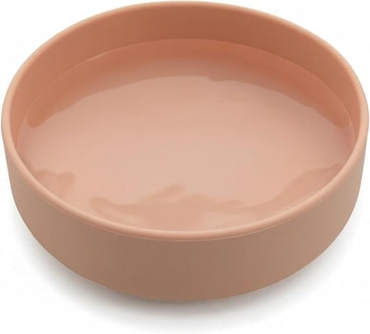 Should We Go? Dog Water Bowl - The Perfect Dish No-Spill, Less Mess Non-Tippable Water & Food Bowl, Pure Silicone with Suction Cup, Fits 8 Cups 9.5" Across x 2.5" Tall, Ideal for All Pets, Large-Blush