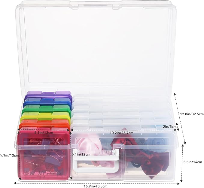 Plastic Storage Box Arts Storage Organizers Plastic Container for Storage | Multifunctional Design,Stackable,See Through,Versatile Organization,Space-Saving,Durable,Dust Protection