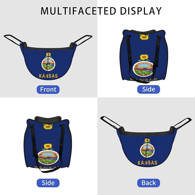 Flag of Kansas Car Seat Organizer-Backseat Storage Bag for Travel | Waterproof Durable. Holds Snacks Gear Essentials. Fits Most Cars.