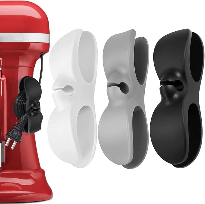 Kitchen Appliance Cord Winder 3 Pack,Cord Organizer Cord Holder Cord Wrapper Appliance Cord Organizer Stick On Tidy Wrap Cable Hider for Coffee Maker Mixer Air Fryer and Pressure Cook