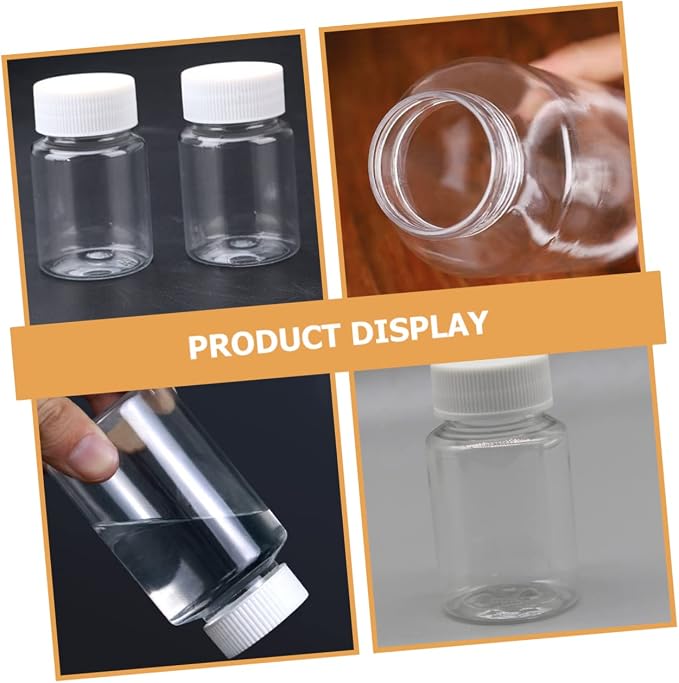40 Pack 80ml Plastic Refill Bottles Portable Mini Organizers | PET Material, Wide Opening Design, Sturdy Workmanship, for Fishing and Hiking Storage Use