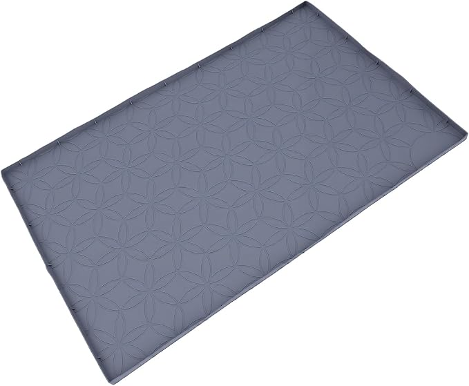 GOWENIC Silicone Under Sink Mat Drip Tray Kitchen Bathroom Cabinet Protector Leak Proof Large 22x34 Inch Multipurpose Organizer Pad for Cleaning Supplies and Pet Bowls