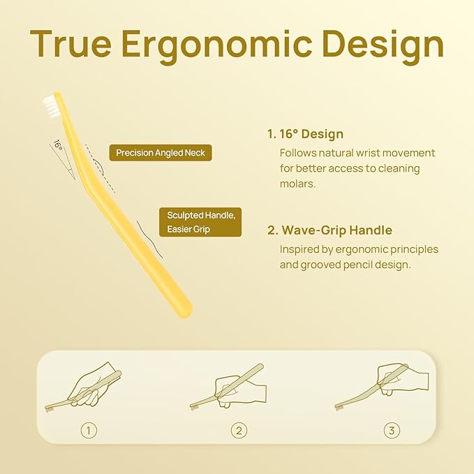 HICC PET Toothbrush for Cats & Small Dogs, Vet-Recommended Ergonomic Pet Toothbrush for Easy Teeth Cleaning, Gentle on Gums, Cat & Dog Dental Care, Improves Oral Hygiene. Toothpaste Not Included
