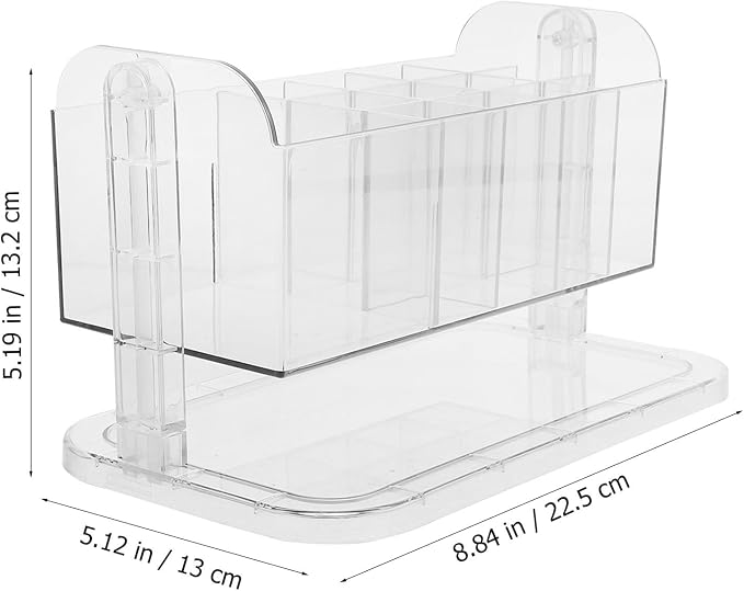 Beaupretty Rotating Makeup Brush Holder and Storage Organizer, Pet Desktop Cosmetic Brush Caddy for Vanity, Multifunctional Rotatable Makeup Tool Storage for Home and Travel