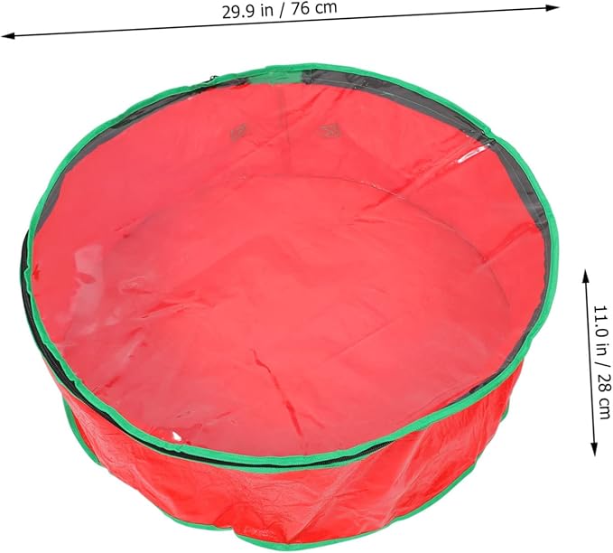 1pc Christmas Wreath Storage Bag Window Holder for Easy Holiday Decoration Storage