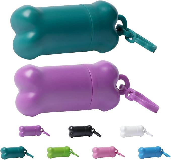 2 Pieces Portable Dog Training Treat Pouch,(Purple&Green) | Mini Treat Holder Small Dog Treat Bag for Training and Walks, Waterproof Pet Snack Container