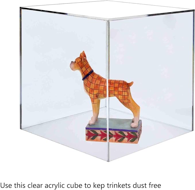 16 Inch Clear Acrylic Display Box No Lid Versatile Square One Piece Plexiglass Retail Product Storage Bin or Merchandise Riser with One Open Side No Assembly by Marketing Holders
