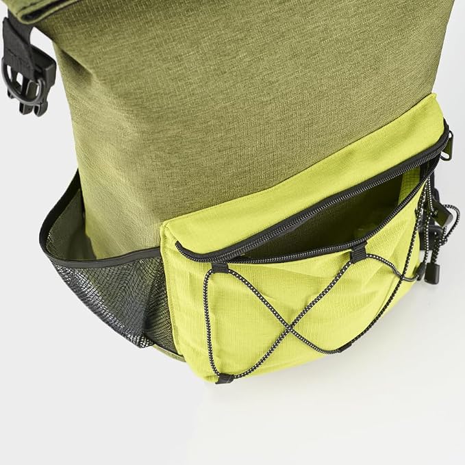 Waterproof Roll Top Pet Dog Food Travel Organizer Storage Bag Trash Bag Dispenser for Trips Outdoor Camping Free 350ml Portable Folding Bowl, 30 Cups / 10 lbs Large (Green)
