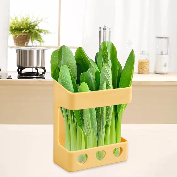 Pets Rutin Chicken Vegetable Rack Feeder Feed Basket Wall Mounted Hen House Feeder Vegetable Basket Hanging Feeder for Chicken Bird, Yellow