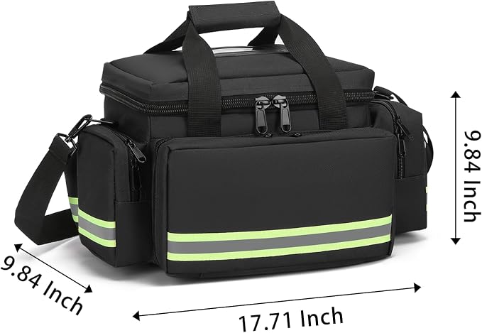 Medical Bags Empty First Aid Bag,First Responder Bag,First Aid Kits Organizer with Detachable Dividers,Emergency Bag for Nurses,Home Health Care, EMT