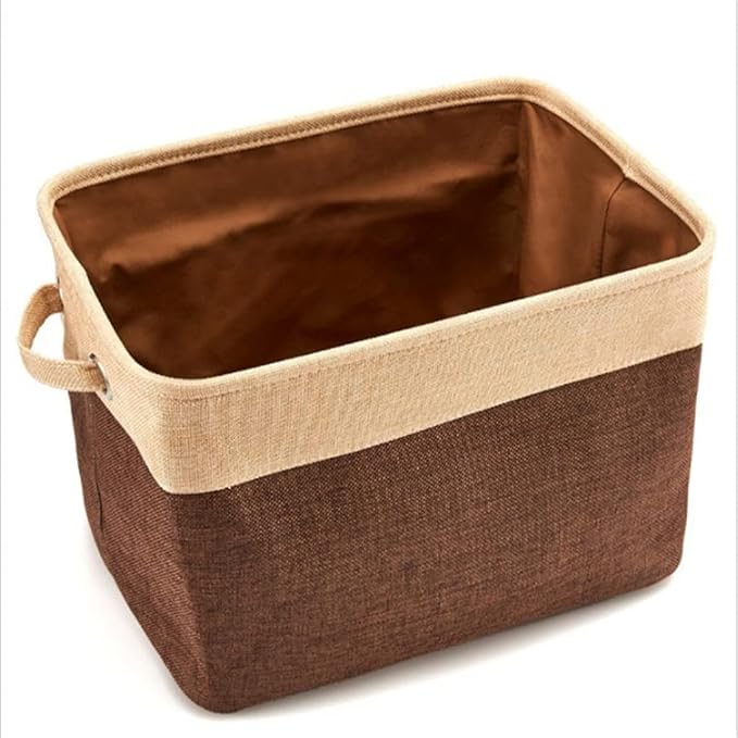 Storage Basket Foldable Linen Bag Portable Organizer Pet Daily Necessities Storage Box Clothes (Color : A,) (B One Size)