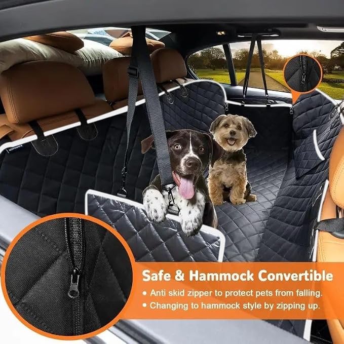 LuckyFlu Car Backseat Pet Seat Cover for VW Caddy Cargo 2020-2024, Waterproof Scratch-Proof Non-Slip Pet Car Hammock, Vehicle Pet Travel Accessory