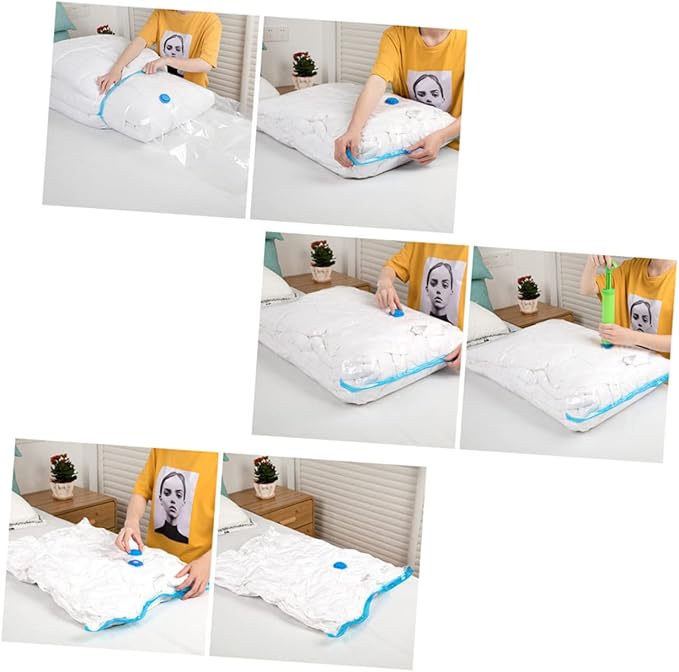PRETYZOOM Vacuum Seal Bag Large Storage Bags for Clothes Waterproof Compression Organizer 60x80cm
