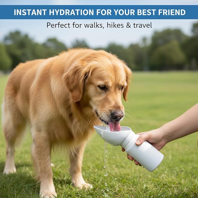 Portable Foldable Pet Dog Water Bottle - Essential for Outdoor Adventures and Daily Walks, One-Click Water Feeding, Ultra-Convenient Space-Saver