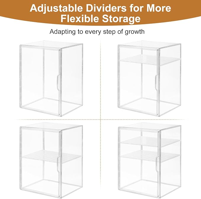 ERTIUANIO Baby Bottle Organizer – 3 Tier Bottle Storage Organizer Baby for Nipples, Pump Parts, Food Jars – Clear Acrylic Bottle Station Organizer for Countertop and Kitchen, Gifts for New Mom