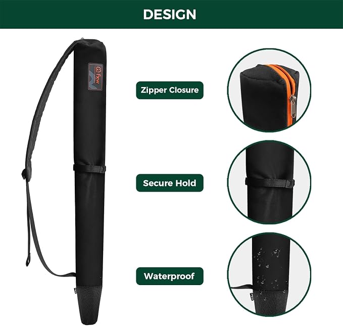 FXW Stake Bag Designed for Storing and Carrying While Camping | Multi-Brand Fit, for 45"H Playpen Stakes, Hands-Free Design, Stakes Not Included