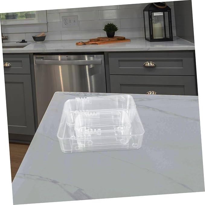 Alipis 3pcs Expandable Drawer Organizer Clear Storage Tray Dividers for Kitchen and Office Use Pet Material for Easy Organization