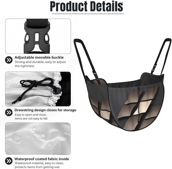 Parallelogram Stack Car Seat Organizer-Backseat Storage Bag for Travel | Waterproof Durable. Holds Snacks Gear Essentials. Fits Most Cars.