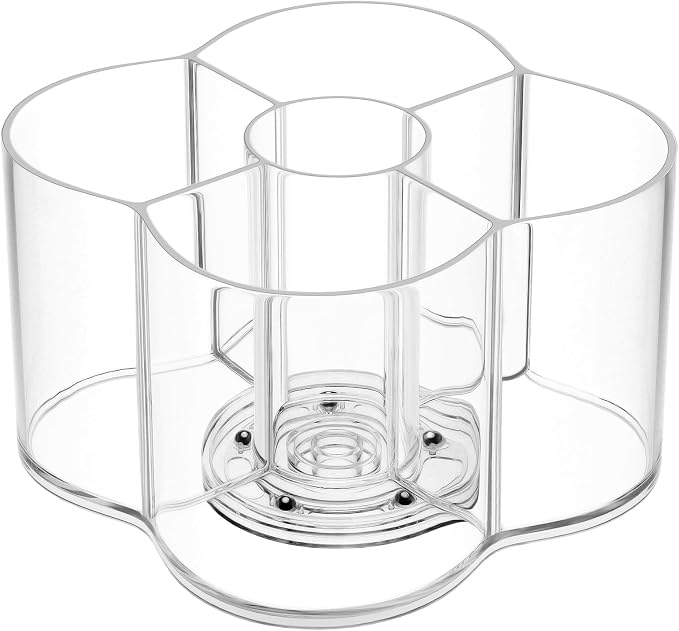 Drink Packet Organizer for Powdered Drink Mix, Divided Rotating Lazy Susan | Lazy Susan Turntable Organizer for Powder Packet, Clear Turntable Organizer Tray for Water Flavor Packets, Powder Mixes