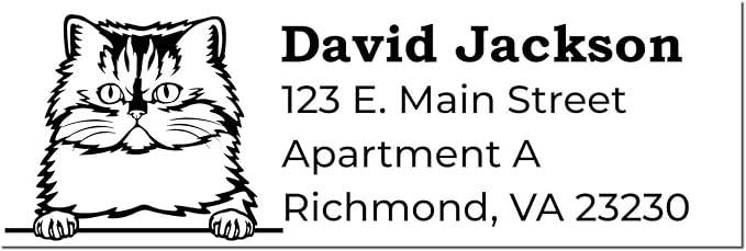 Personalized Persian Customized Return Address Stamp - 7/8 x 2-1/4 - Unique Address Stamps for Tools - Made to Order for Your Stationery Needs - Ideal for Personal or Business Use