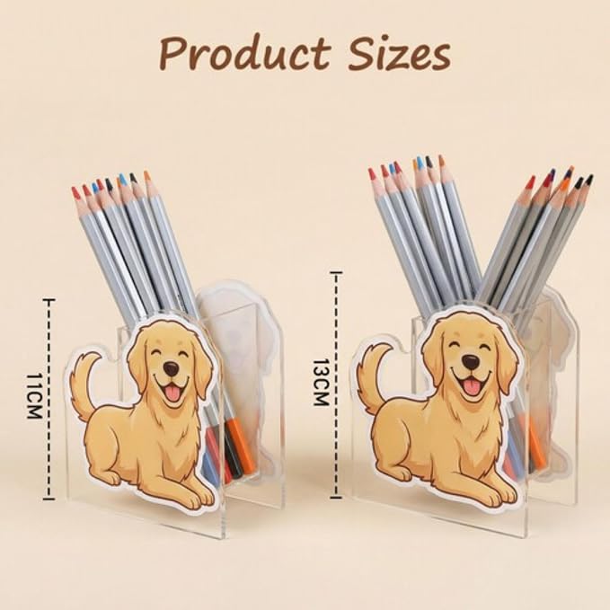 KIJ Custom Shaped Acrylic Pen Holder for Desk,Personalized Picture Pencil Cup Desk Organizer with Your Photo Custom Silhouette,Unique Office Supplies Desktop Stationery Makeup Brush Storage Holder