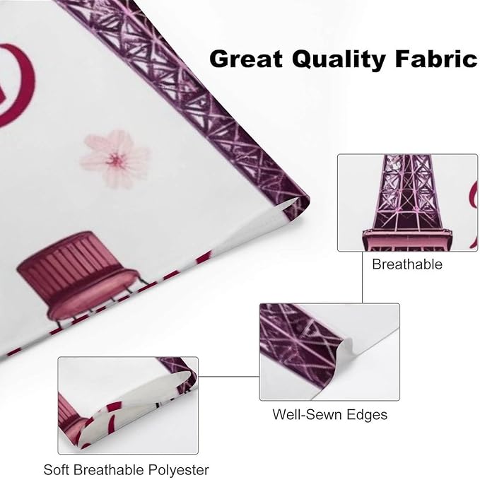 Lightweight and Breathable Pink Paris Eiffel Tower Pet Scarf Accessories for Small, Medium, Large Dogs, Cats Beach Outings, Going Out, Daily Use
