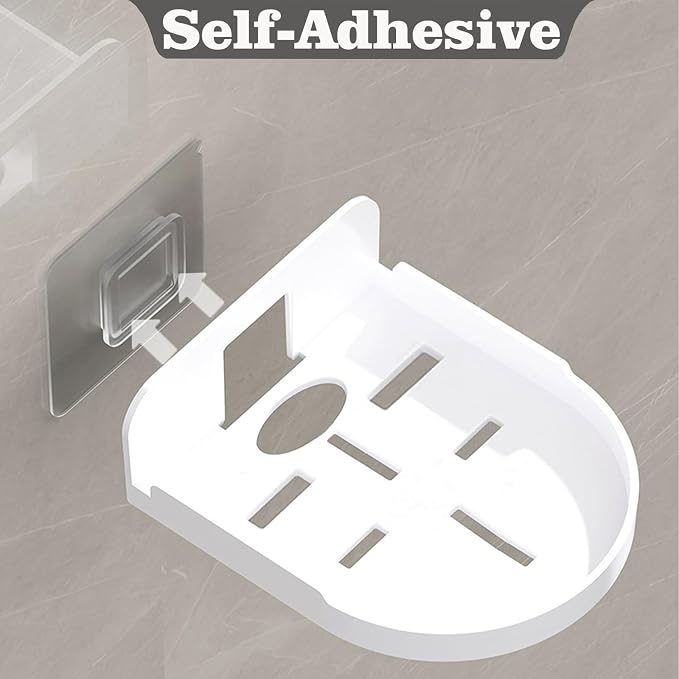 4 Pcs Security Camera Wall Mount, Baby Monitor Wall Mount, Adhesive Small Wall Shelf for Bedroom Kitchen Living Room with Cable Clips (White)