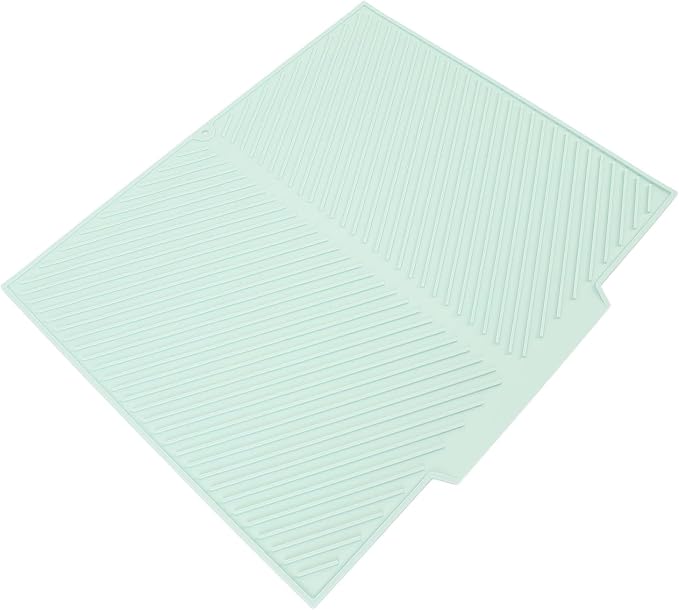Generic Silicone Dish Drying Mat Heat Insulated Multipurpose Large Dish Drain Pad Pet Feeding Mat Kitchen Countertop Organizer 40.5x50.5cm