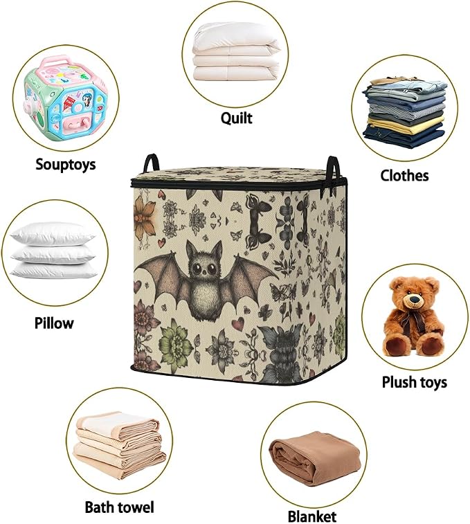 2pcs blanket storage bag for under bed,closet organizers 95L | clothing sweater sheet bedding comforter duvet quilt pillow toy storage bags with lids,dorm room essentials for containers