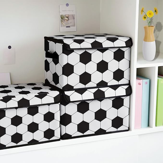 Stackable Clothes Storage Bins with Lids 3 Pack | Closet Organizers Fabric Cat Printing Box for Home and Office,Blanket Clothes Organizers,Under Bed Storage Containers