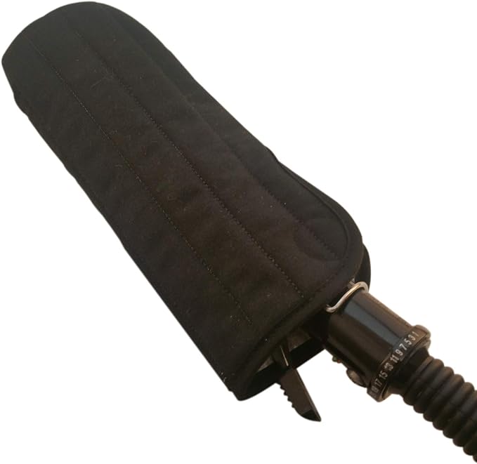 Case/Cover [Heat Resistant] for Curling Irons, Flat Irons or Straighteners, and Styling Irons, Silicone Coated Lining and Quilted Cotton Pouch for Travel, Gym, or Home [Black]