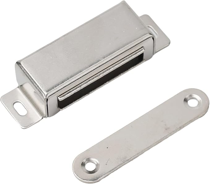 304 Stainless Steel Magnetic Cabinet Latch with 40kg Pull Force, Door Catch for Kitchen Bathroom and RV Use(L)