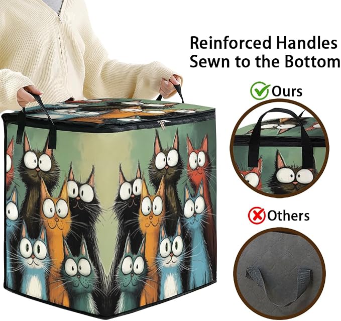 2pcs blanket storage bag for under bed,closet organizers 95L | clothing sweater sheet bedding comforter duvet quilt pillow toy storage bags with lids,dorm room essentials for containers