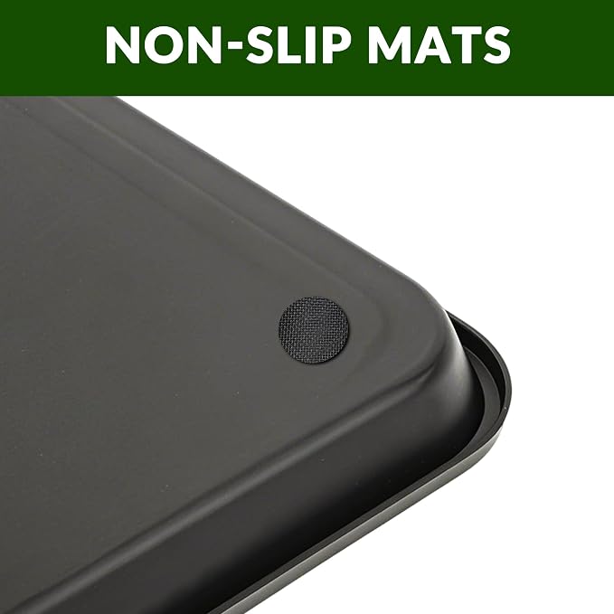 Finorder Multi-Purpose Boot Trays, 2 Pack, 17.6" x 14" x 1.2", Black | All Weather Heavy Duty Shoe Trays & Mat for entryway, Indoor and Outdoor, Waterproof Pet Feeding Mat