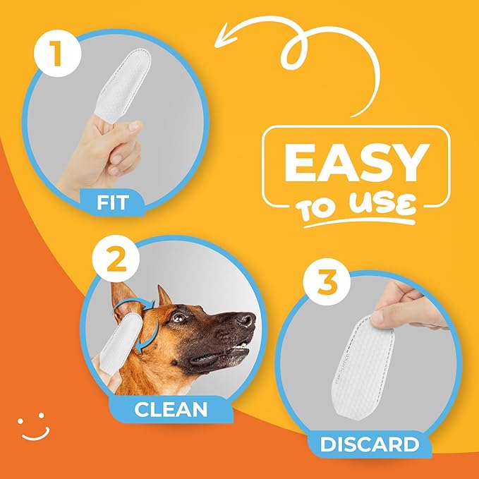 Paw Science Dog & Cat Ear Cleaner Wipes – Pet Finger Wipes for Cats & Dogs – Cleaning, Soothing, & Deodorizing Itchy Ears – Ear Relief Solution Wash (Unscented)