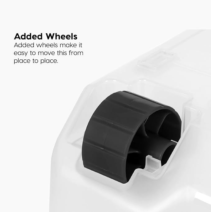 IRIS USA Storage Bins with Lids, WeatherPro Wheeled 106 Qt, Plastic, 3 Pack | Weather-tight gasket, wheels, and secure latches protect camping gear, tools, holiday décor, clothing, and documents.
