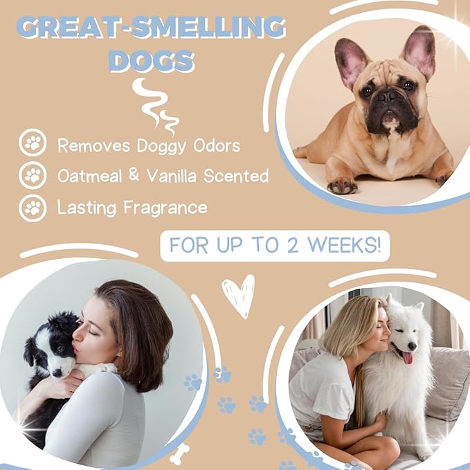 Alpha Dog Series Natural Dog Shampoo and Conditioner with Aloe Vera, pH Balanced Oatmeal Shampoo for Dogs, Tear-Free Dog Shampoo Oatmeal for Sensitive Skin, OatmealDog Shampoo 1 Gallon