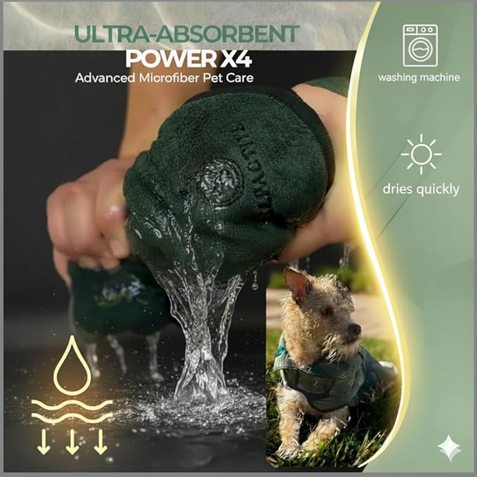 |FELPACTIVE® Premium Dog Drying Robe | Sizes S - XXXL | Quick-Drying Super Absorbent Double-Layer Microfiber | Soft & Snug Fit | Includes Luxury Gift Box + EBOOK | Dog Bath Robe, Pet Warming Bathrobe