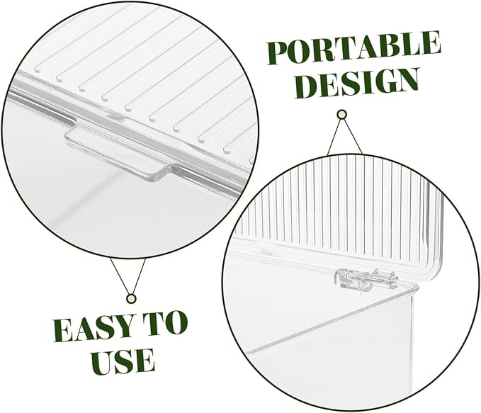 Pet Storage Box with Lid Elevated Dustproof Organizer for Books Files Cosmetics Desktop Supplies Multipurpose File Bin for Home and Office Shelving