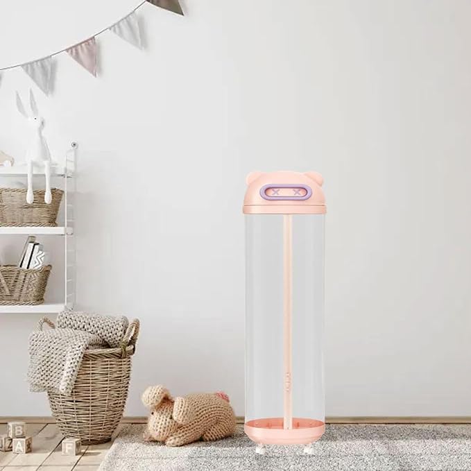 Amagogo Toy Storage Basket Transparent Organizer Bin Collectibles Container Plush Toy Box PET Material Dustproof Cover Suitable for Kids Room Playroom, Pink S
