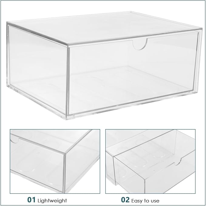 Portable Desktop Drawer Organizer Box with Pet Material, Simple Appearance, Organizes Items and Keeps Tidy for Office and Bathroom Use