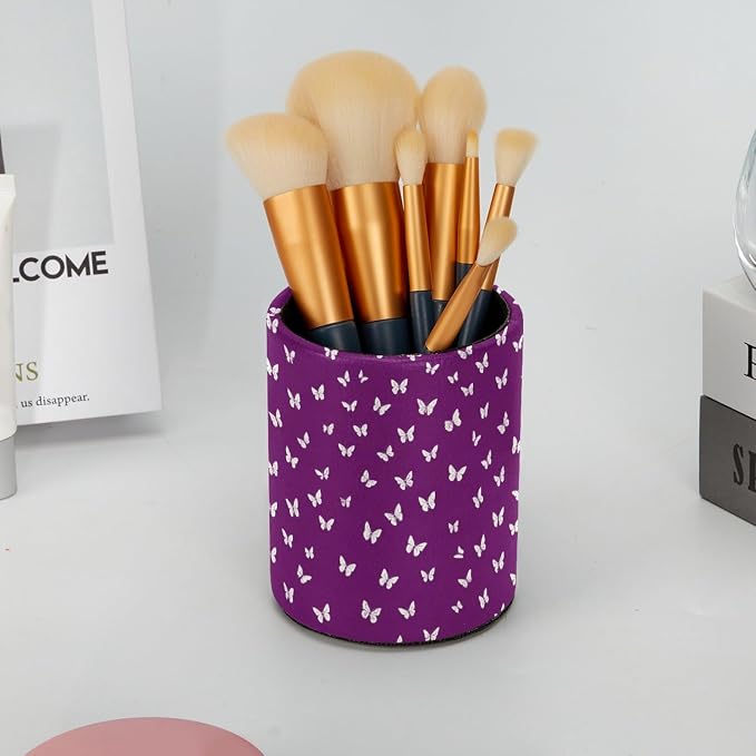 Butterflies Pen Holder, Pencil Cup Marker Brush Holder Desk Storage Case, Desktop Organizer for School Office Home Supplies