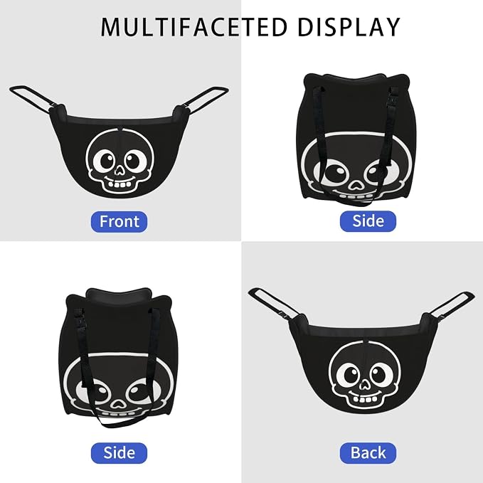 Cute Flat Skull Car Seat Organizer-Backseat Storage Bag for Travel | Waterproof Durable. Holds Snacks Gear Essentials. Fits Most Cars.
