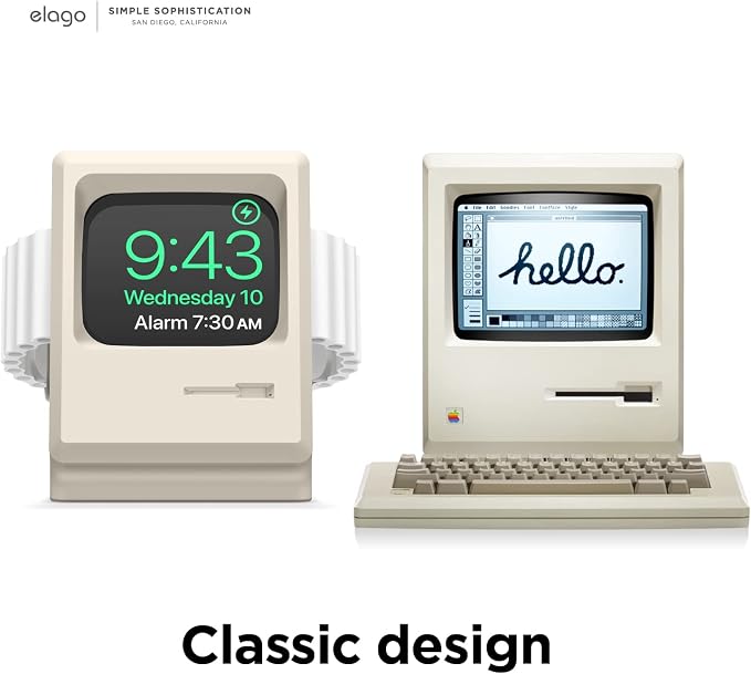 elago W3 Stand for All Apple Watch Series | Ultra3/Ultra2/Ultra/11/10/9/8/7/6/5/4/3/2/1/SE3/SE2/SE1, 49mm, 46mm, 45mm, 44mm,42mm (Classic White)