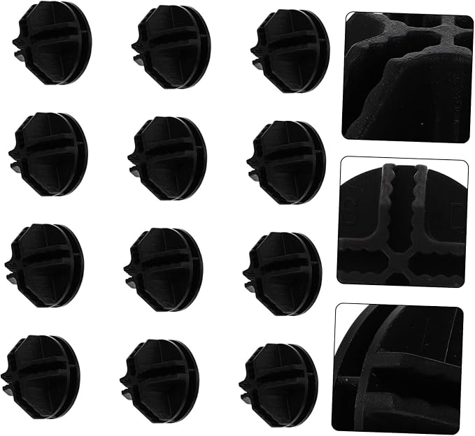 PET Cage Buckles 12 Pack Black Plastic Connectors for Closets | Simple Installation, Sturdy Build, Portable Storage, Easy to Store, DIY Accessories for Home Use