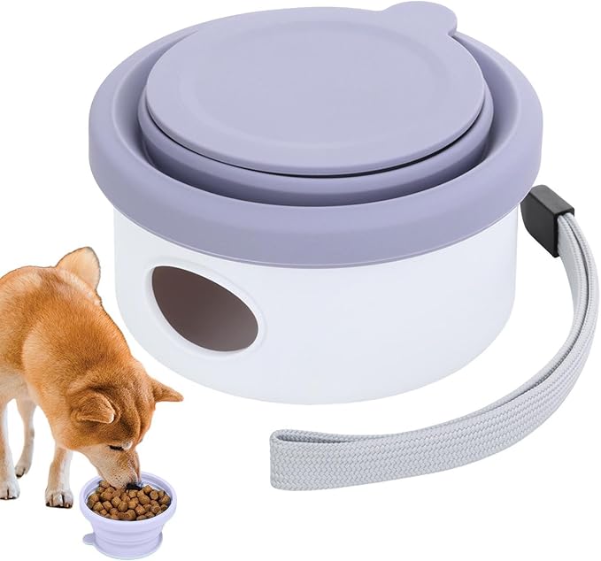 Dog Water Bowl - Portable Pet Dish, Food Storage, Travel Feeding Accessory | Pet Travel Bowl - On The Go Feeding for Dogs | Lightweight Fabric, Water Container, Food Storage Pouch for Trips