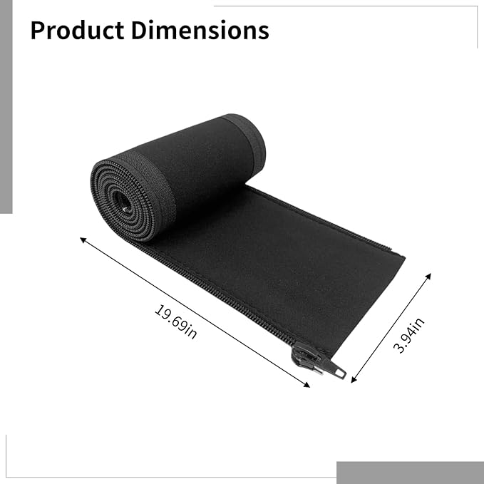 4 PCS Zipper Cable Organizer Sleeves, Cable Management Sleeve for TV and Computer Cords, Black Polyester, Reliable and Easy to Use ，and Effectively Prevent Pets from Chewing