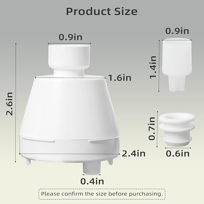 Cat Water Fountain Replacement Filter Housing & Silicone Nozzle Plug Set Pet Water Dispenser, Pet Fountain Parts Accessories (B. 1 Housing+2 Silicone Nozzle Plug)